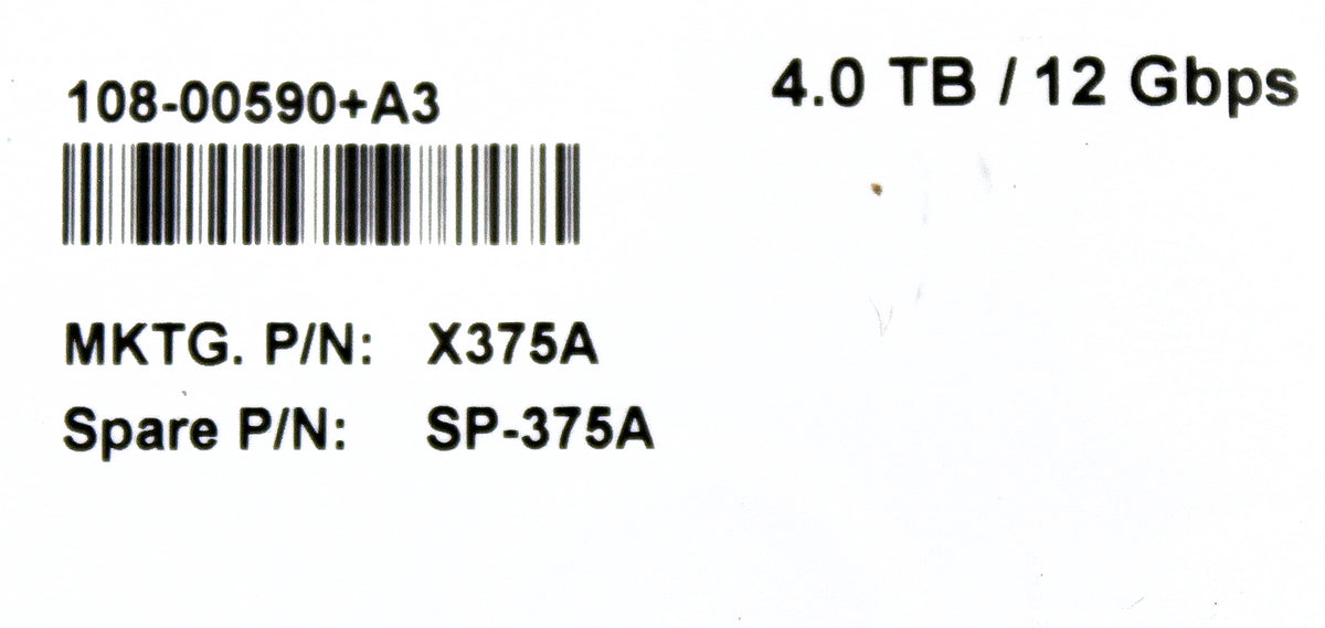 NetApp X375A 4TB 7.2K 12G NL-SAS 3.5" HDD, Used