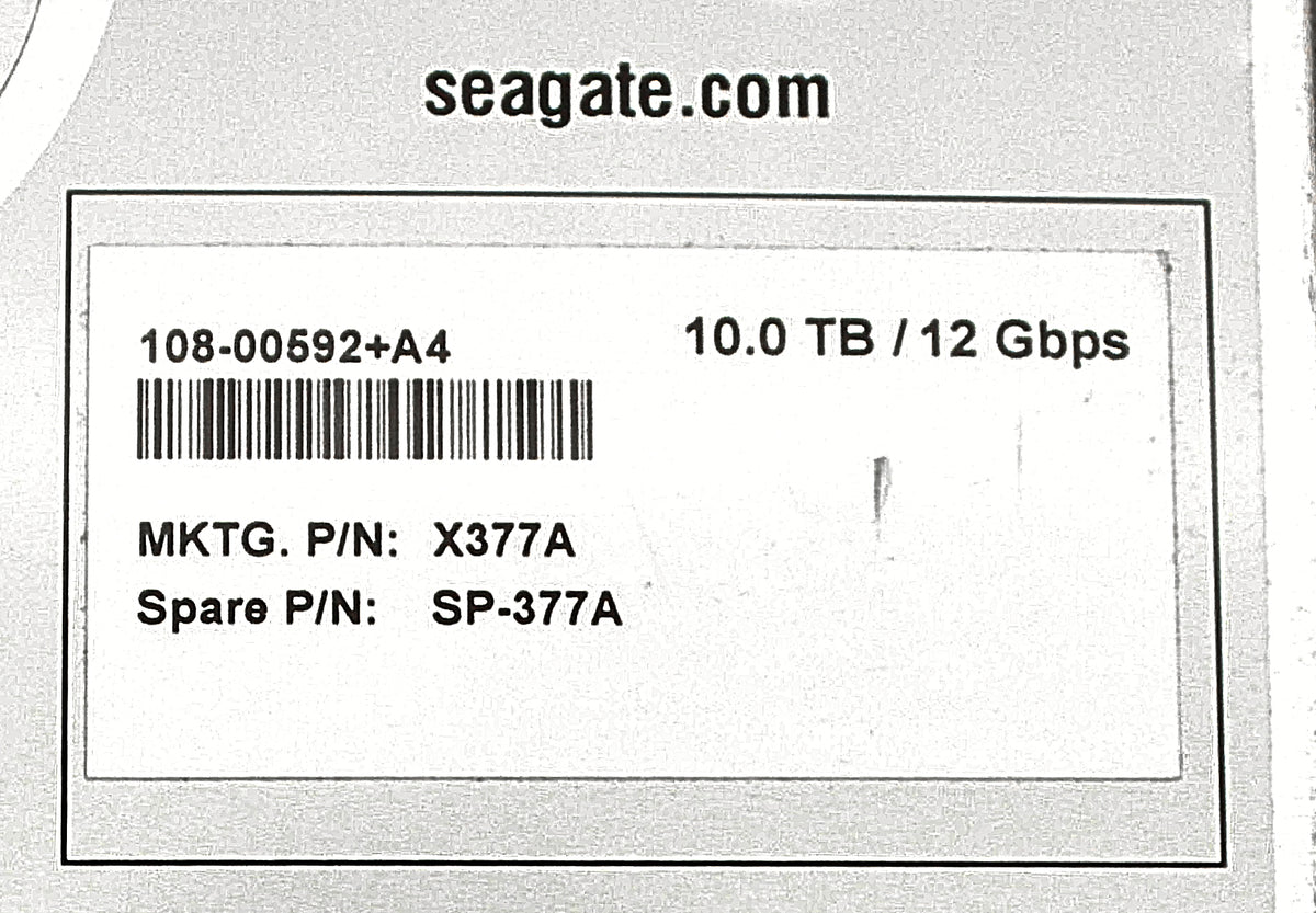 NetApp X377A 10TB 7.2K 12G 3.5" HDD DS460C, Used
