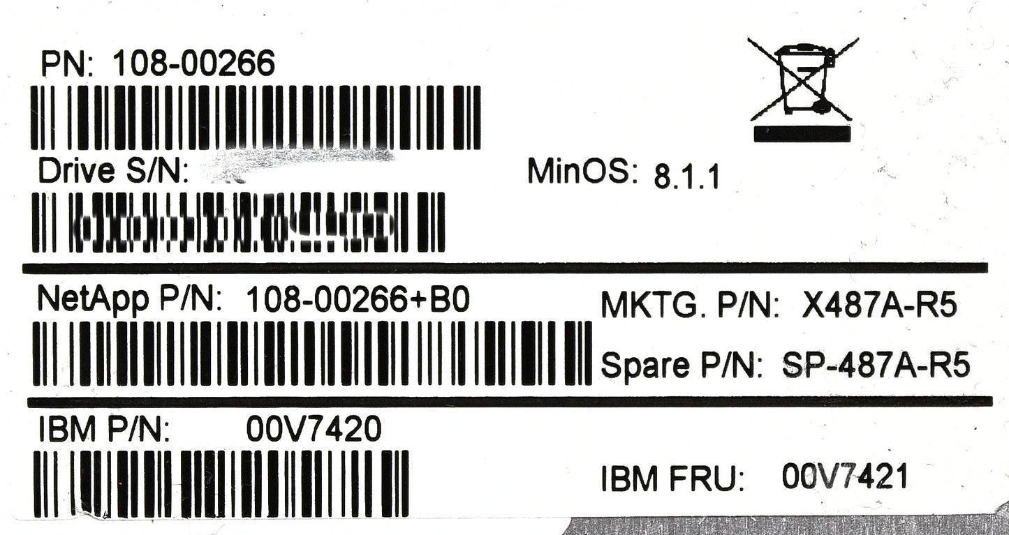 NetApp X487A-R5 600GB 10K SAS 2.5" (3.5 TRAY) HDD, Used
