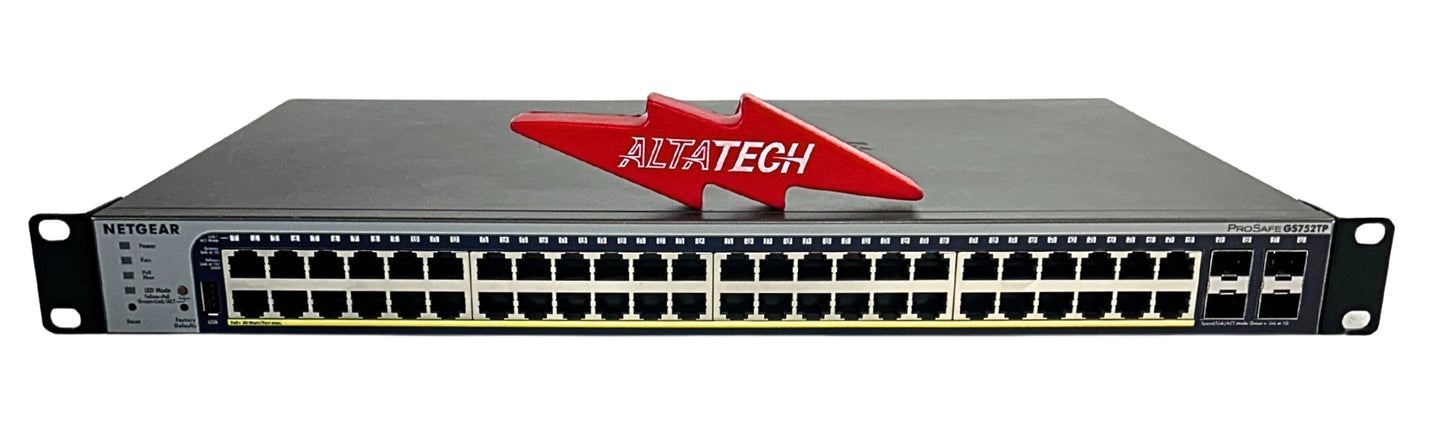 NETGEAR GS752TP 52-Port Gigabit Ethernet Smart Switch with 4 SFP Ports, Used