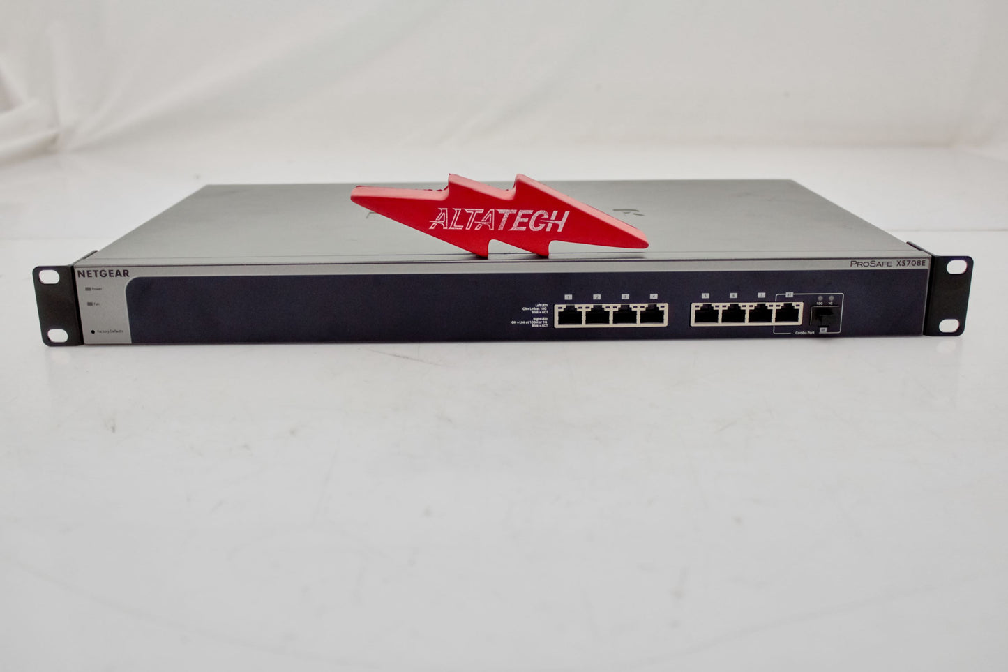 NetGear XS708EV2 ProSafe 8 Port 10 Gigabit Web Managed Switch, Used