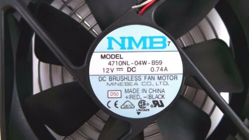 NMB 4710NL-04W-B59 Brushless 12V 0.74A DC Fan Motor Assembly, Used