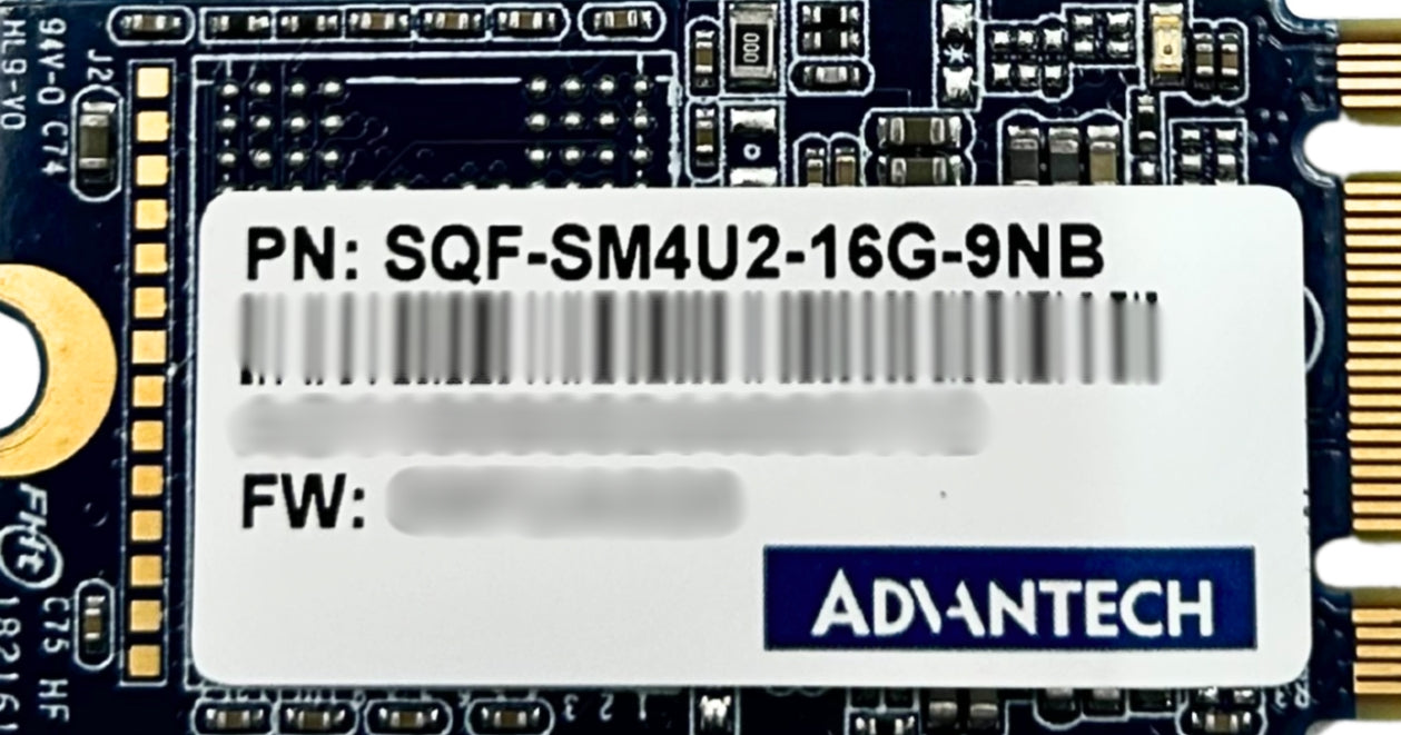ADVANTECH SQF-SM4U2-16G-9NB Nimble 16GB SATA-600 M.2 (2242), Used