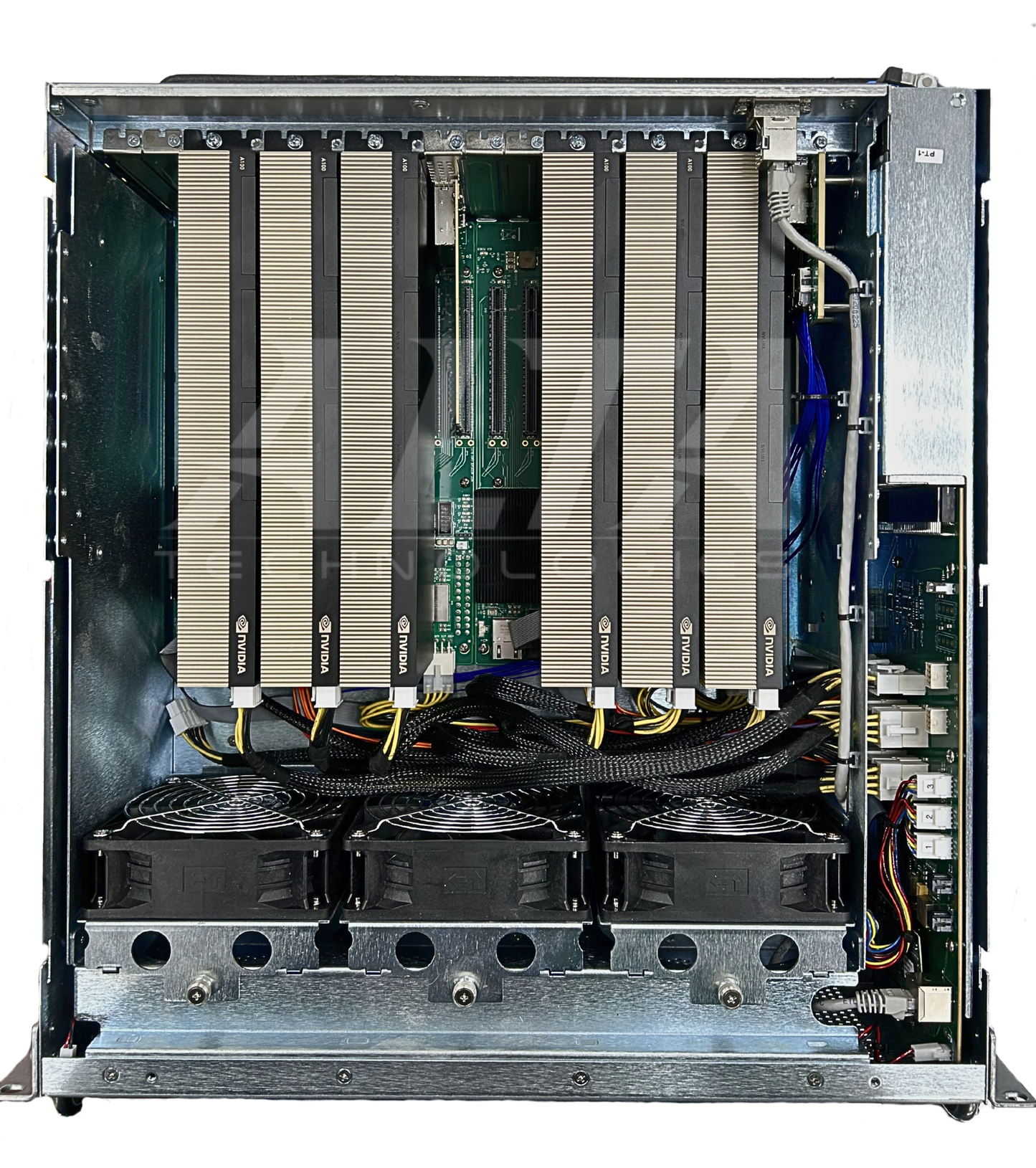 One Stop System OSS-PCIE4-4UP-10-2-1M One Stop Systems Gen 4 4UP 8x Nvidia PCI Expansion Enclosure : Includes 6x Nvidia A100 699-21001-0200-400 40G Installed and data cables 778-200-00039-02, Used