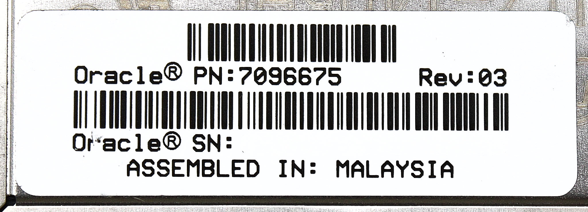 Oracle 7096675 QUAD 10GB Base T Ethernet Adapter