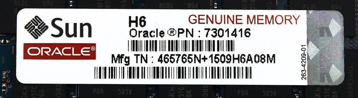 Oracle 7301416 16GB PC3L-12800R DDR3-1600 2RX4 ECC, Used