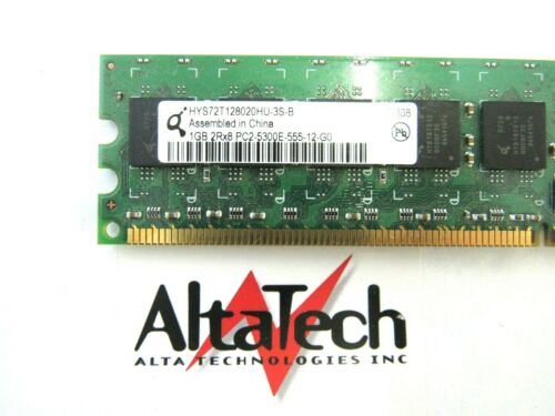 Qimonda HYS72T128020HU-3S-B 1GB PC2-5300E DDR2-667 1.8v 2Rx8 RAM Memory, Used