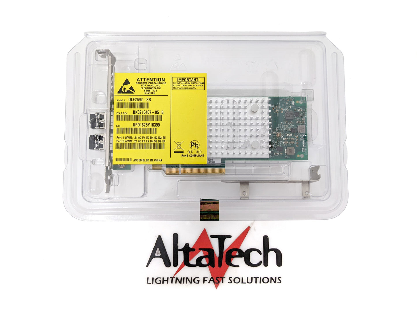 Qlogic QLE2692-SR-CK_NOB 16Gbps Dual Port SFP+ FC Host Bus Adapter, New Open Box