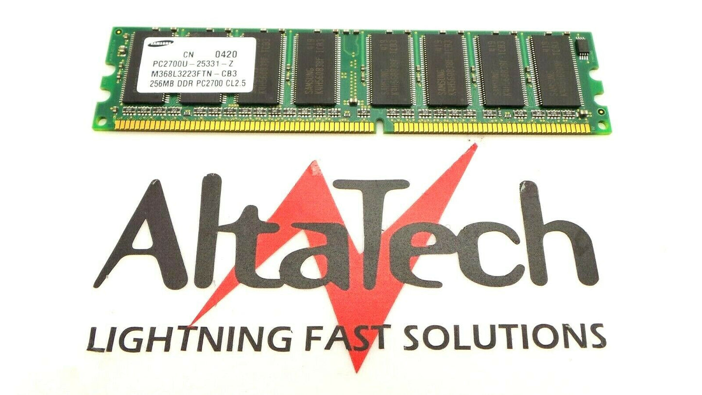 Samsung M368L3223FTN-CB3 256MB PC-2700U DDR-333 N-ECC Memory, Used