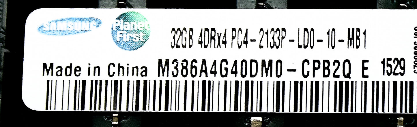 SAMSUNG M386A4G40DM0-CPB2Q 32GB PC4-17000LR DDR4-2133 4DRX4 ECC, Used