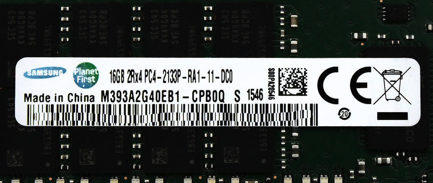 Samsung M393A2G40EB1-CPB0Q 16GB PC4-17000P DDR4-2133 2RX4 ECC, Used