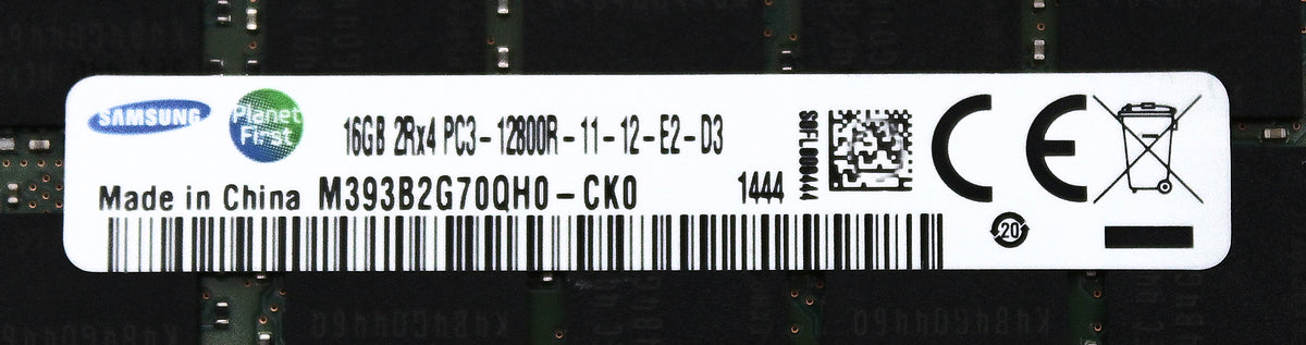 Samsung M393B2G70QH0-CK0 16GB PC3-12800R DDR3-1600 2RX4 ECC, Used