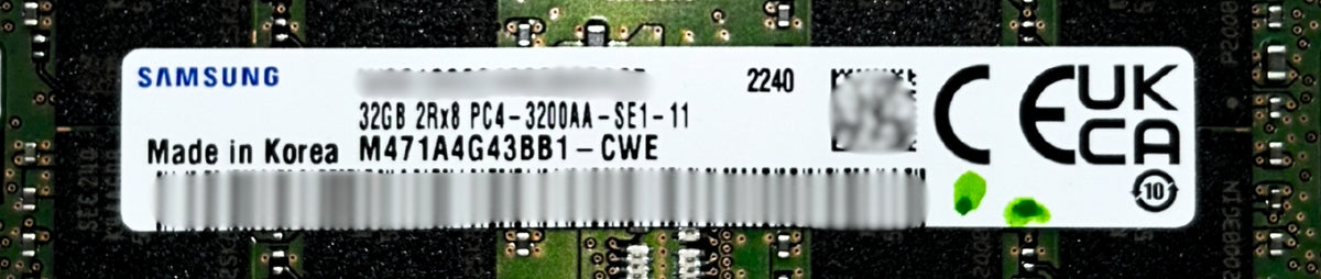 Samsung M471A4G43BB1-CWE 32GB PC4-25600S DDR4-3200 2RX8 NECC SODIMM, Used