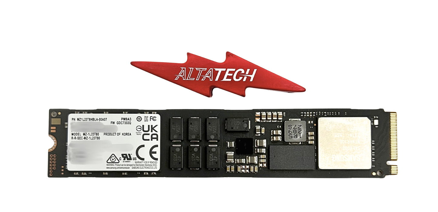 Samsung MZ1L23T8HBLA-00A07 3.84TB NVME SSD GEN4 M.2 22110 SED PM9A3, Used