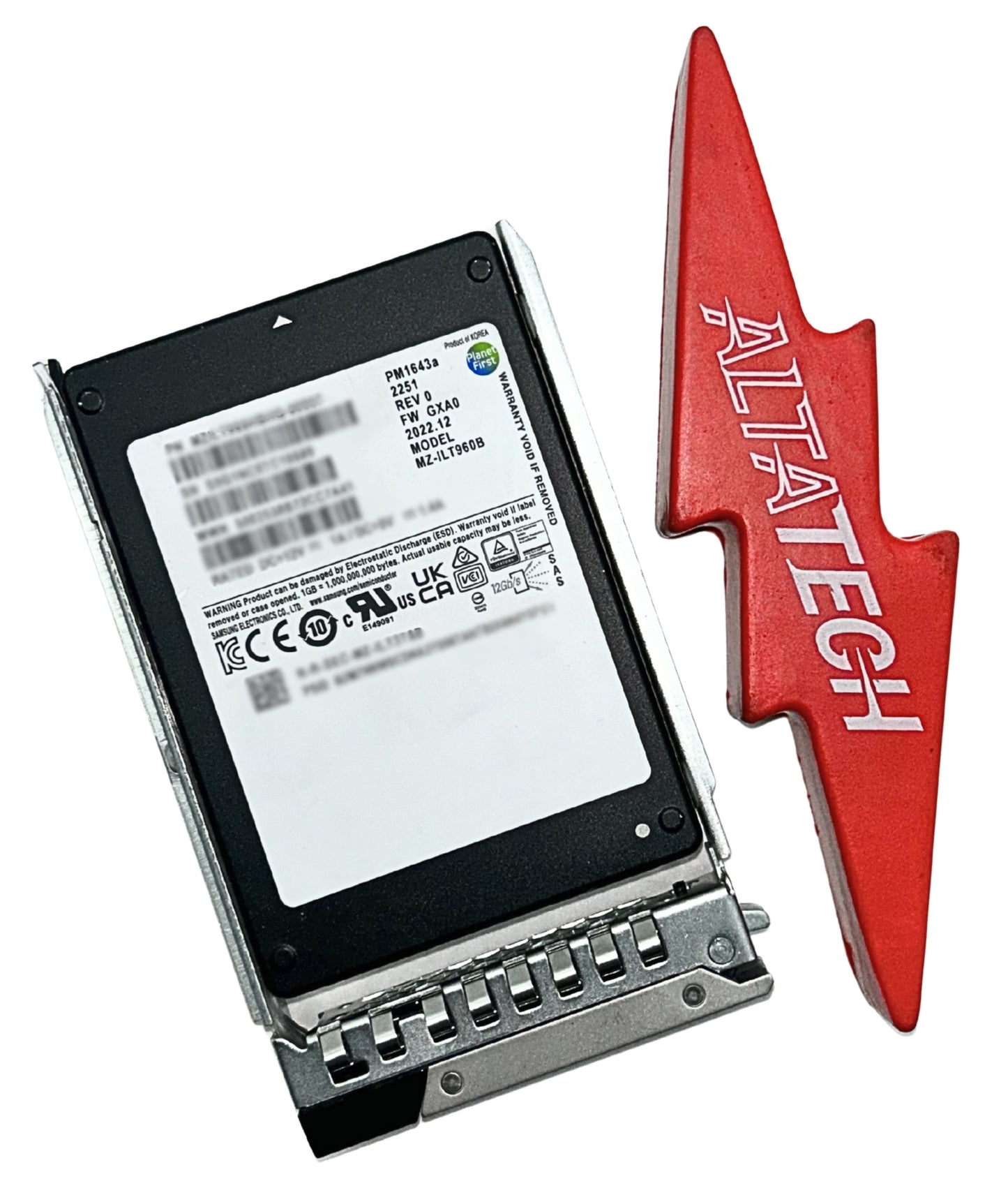 Samsung MZILT960HBHQ PM1643A 960GB SAS 12G 2.5" SSD Solid State Drive, Used