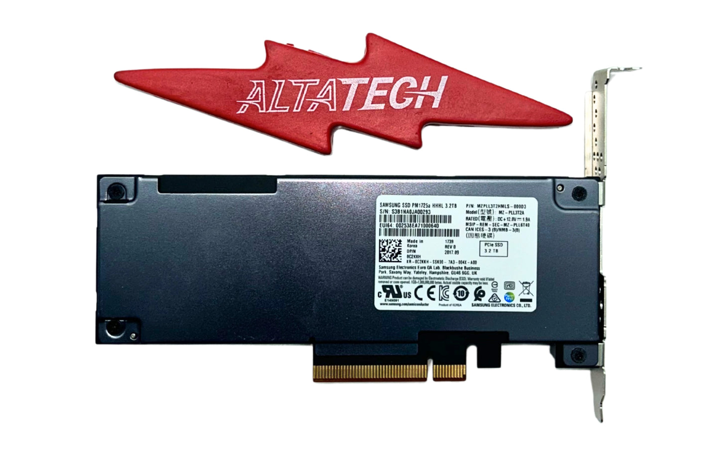 Samsung MZPLK3T2HCJL-000U4 3.2TB SSD SAS NVME PM1725, Used