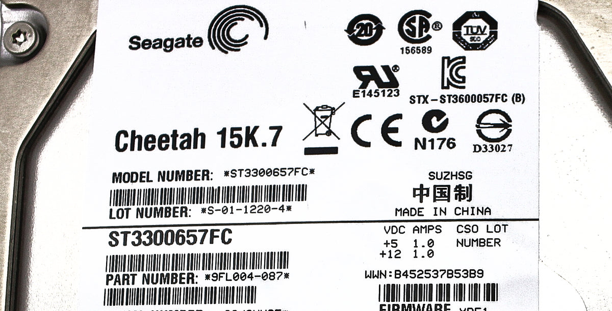 Seagate ST3300657FC 300GB 15K 4GB FC HARD DRIVE, Used