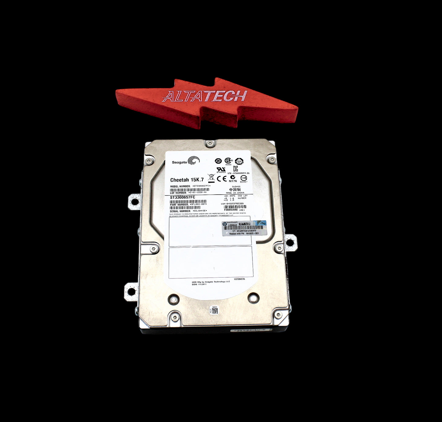 Seagate ST3300657FC 300GB 15K 4GB FC HARD DRIVE, Used