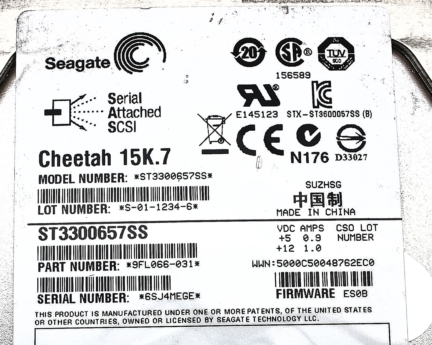 Seagate ST3300657SS 300GB SAS LFF Hard Disk Drive, Used