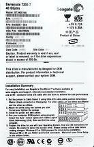 Seagate ST340014AS 40GB 7.2K SATA 3.5 1.5G Seagate HDD, Used