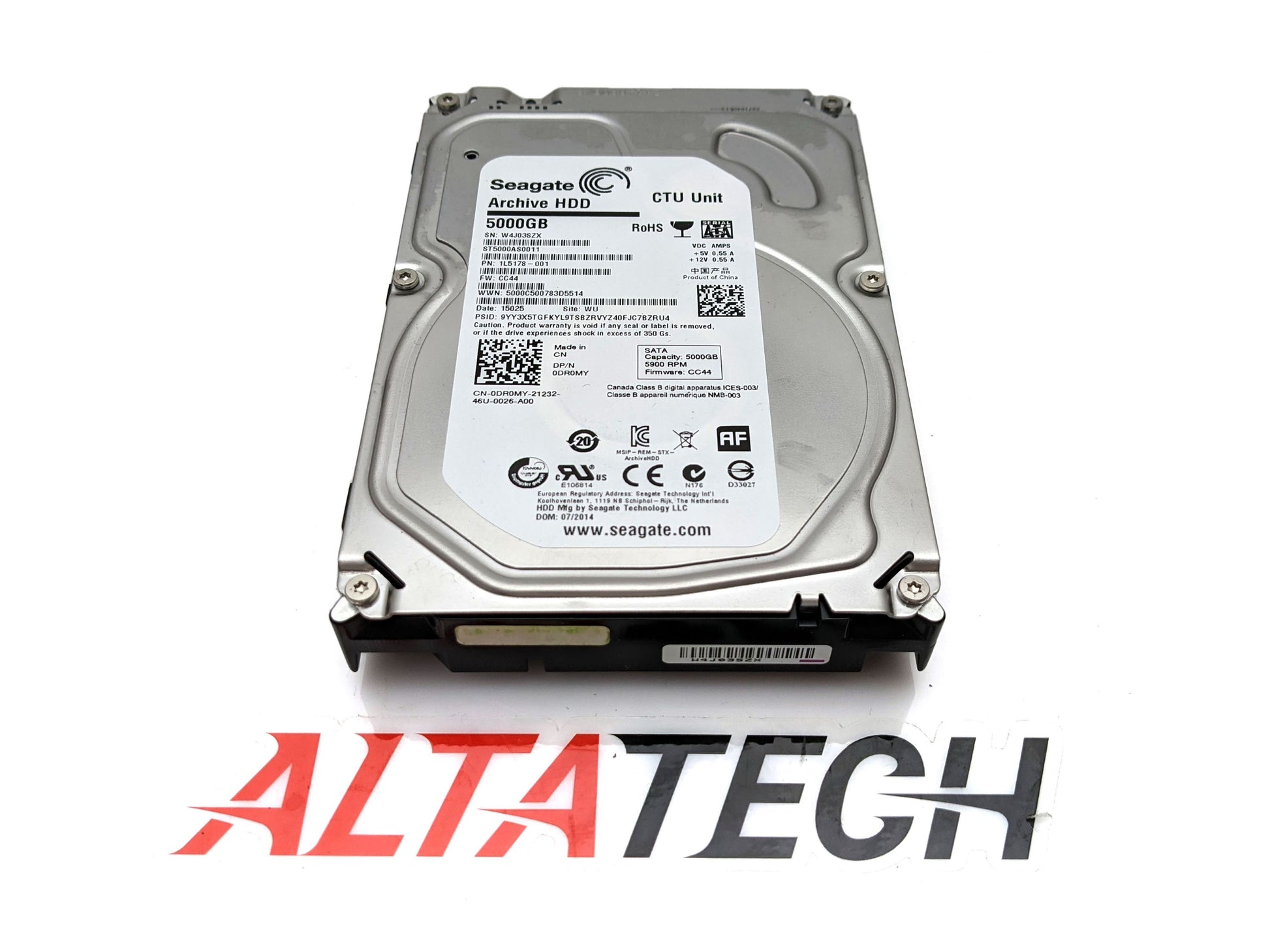 Seagate ST5000AS0011 Seagate ST5000AS0011 5TB 5.9K SATA 3.5 6G Archive HDD Dell DR0MY Hard Disk Drive, Used