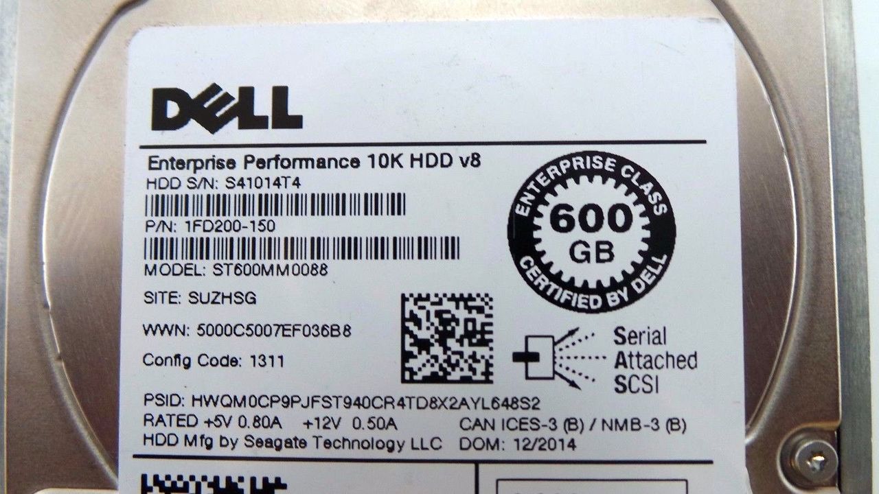 Seagate ST600MM0088 600GB 10K SAS 2.5" 6G, Used