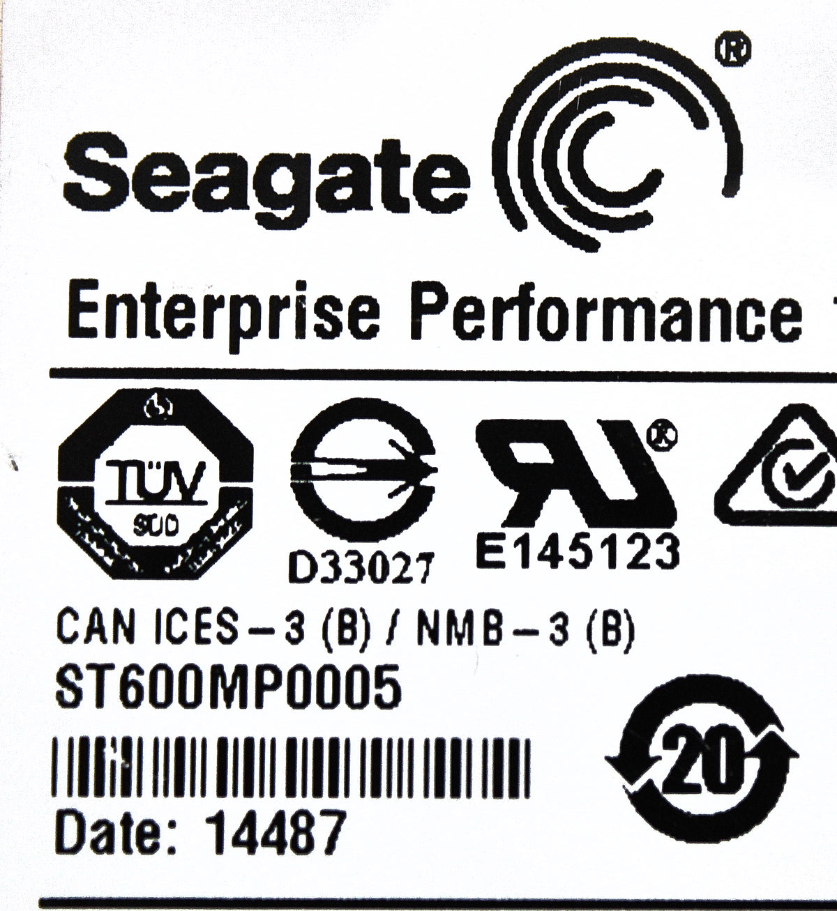 Seagate ST600MP0005 600GB SAS SFF Hard Disk Drive, Used