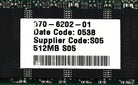 Sun Microsystems 370-6202 512MB DIMM FROM X7603A, Used