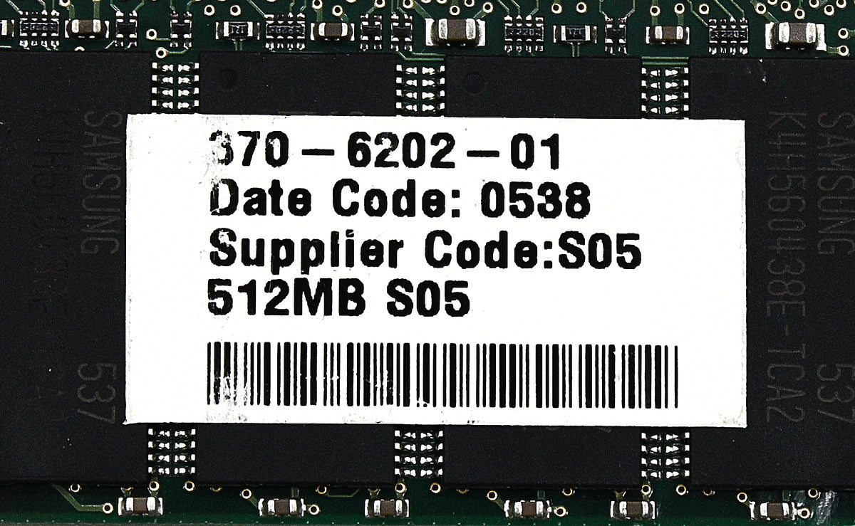 Sun Microsystems 370-6202 512MB DIMM FROM X7603A, Used