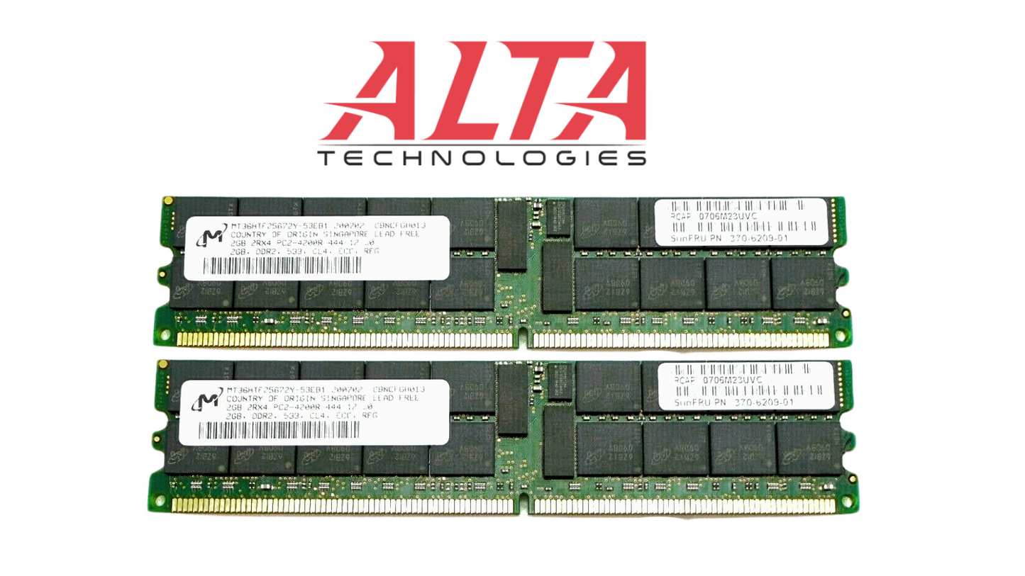 Sun Microsystems 370-6209_X2 2X 370-6209 2GB DDR2 (X7802A), Used
