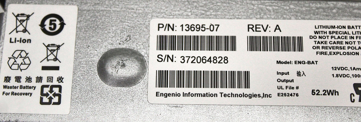 Sun Microsystems 371-0717 6140/5320 BATTERY BACK, Used