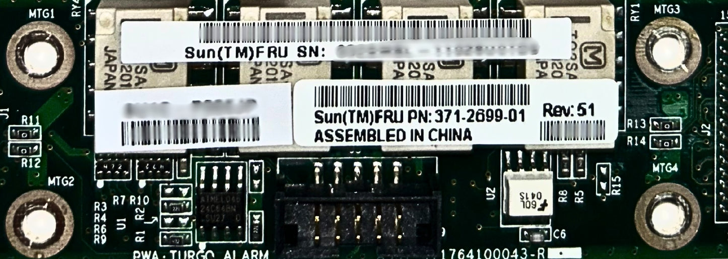 Sun Microsystems 371-2699 ALARM CARD, Used