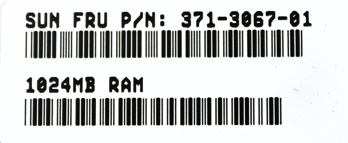 Sun Microsystems 371-3067 1GB REGISTERED ECC DDR2-667/PC5300M, Used