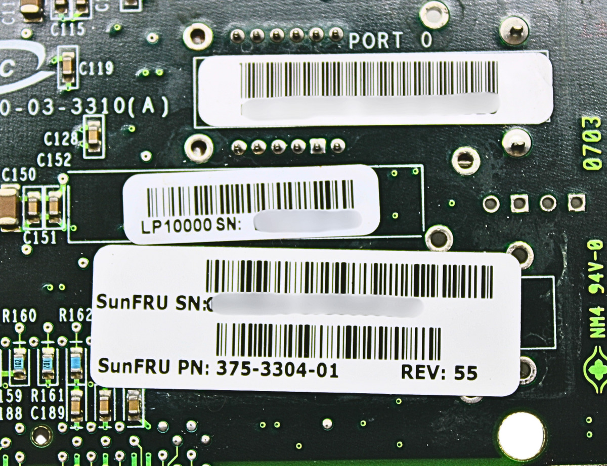 Sun Microsystems 375-3304 Emulex 2GB PCI-X Single Port FC Host Bus Adapter, Used
