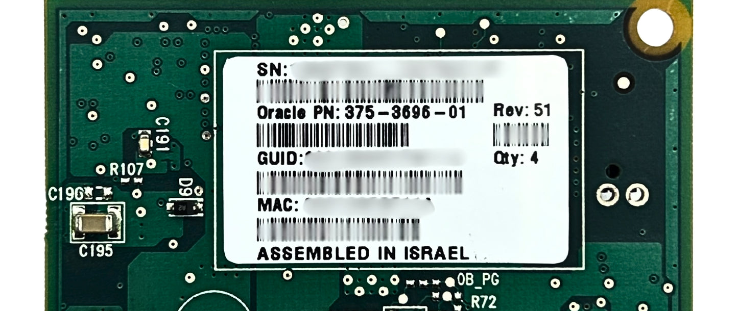 Sun Microsystems 375-3696 DUAL 40GB/S INFINIBAND PCI-E LP (X4242A), Used