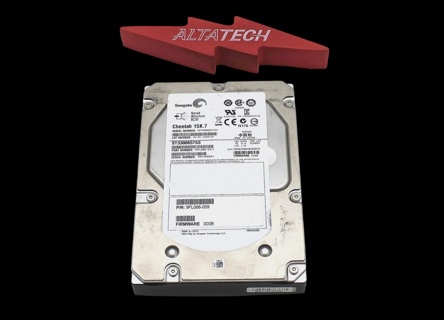 Sun Microsystems 390-0461 300GB 15K SAS HDD, Used