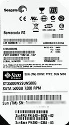 Sun Microsystems 540-6635 500GB 7200RPM SATA HDD, Used