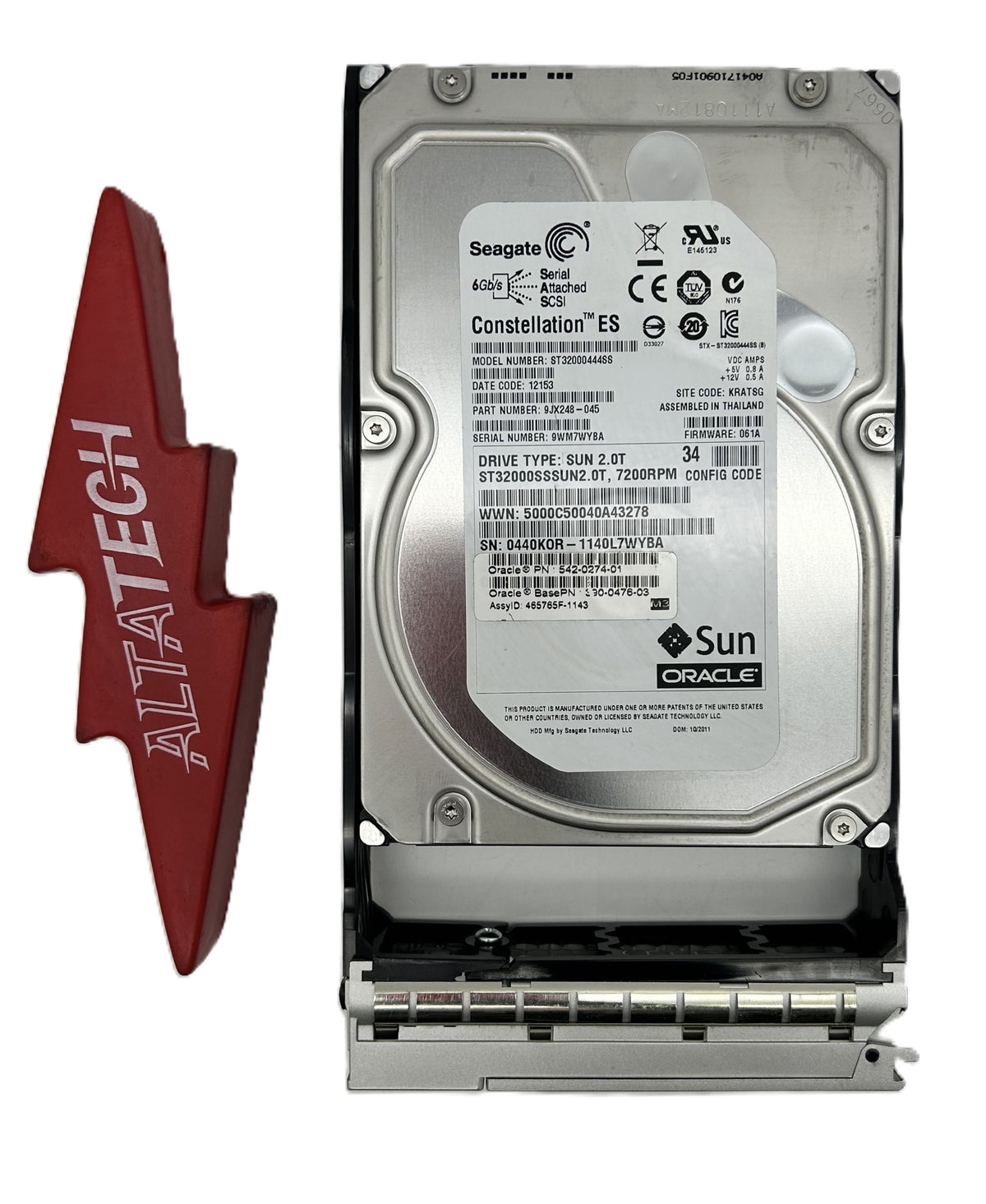 Sun Microsystems 542-0274 2TB 7200 RPM SAS DISK 7310/7410, Used