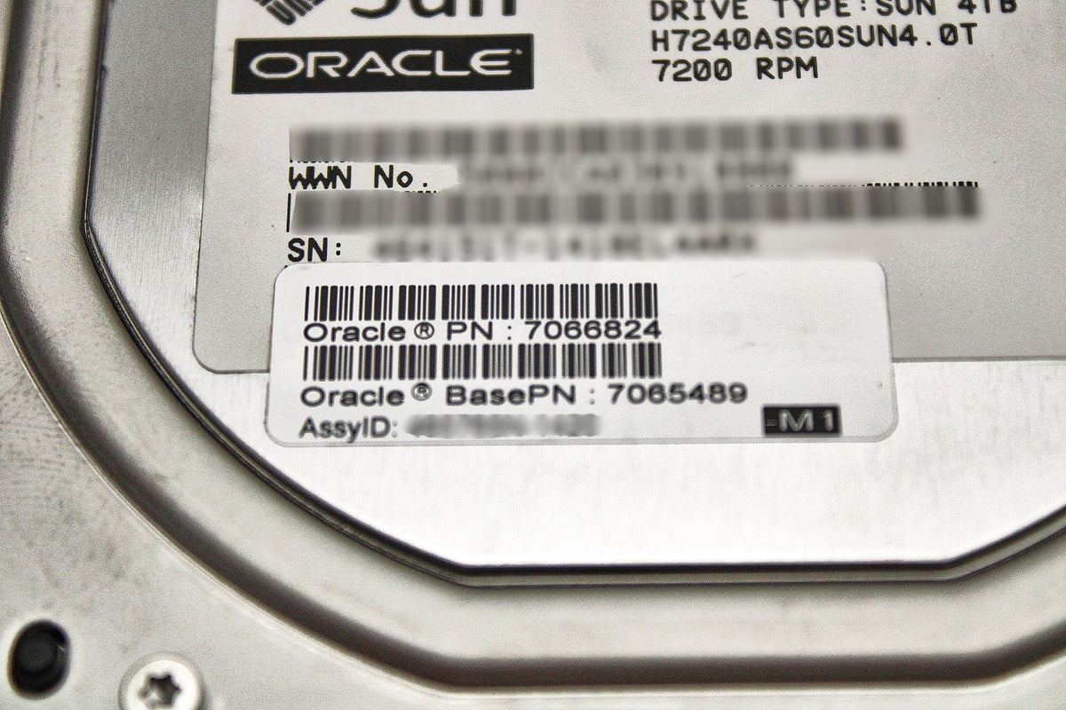Sun Microsystems 7066824 4TB SAS W/ CORAL BRKT 3.5", Used