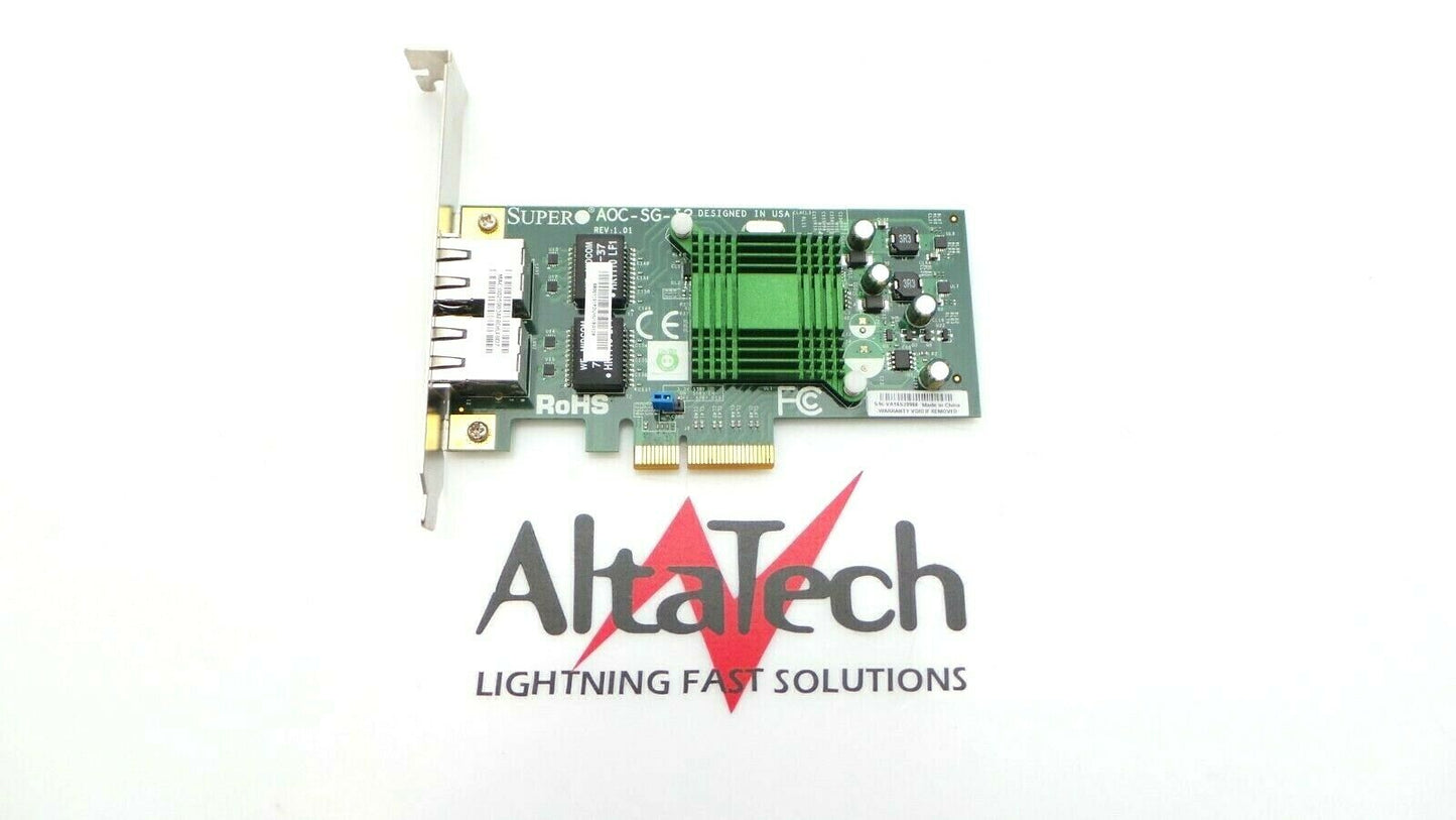 SuperMicro AOC-SG-I2 2-Port Gigabit Ethernet LAN PCIe Adapter Card, Used