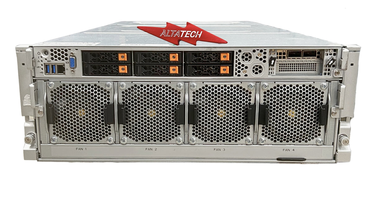 SuperMicro AS-4124GO-NART Includes: 8x A100 80GB SXM4 699-2G506-0212-320, 32x 64GB PC4-25600R DDR4-3200 2RX4 DIMMS / 2x AMD EPYC 7763 64 Core Processors 4x 2200W PSU, 2x 3384TB PM9A3 NVMe Gen 4 SSD, Rail Kit, Used