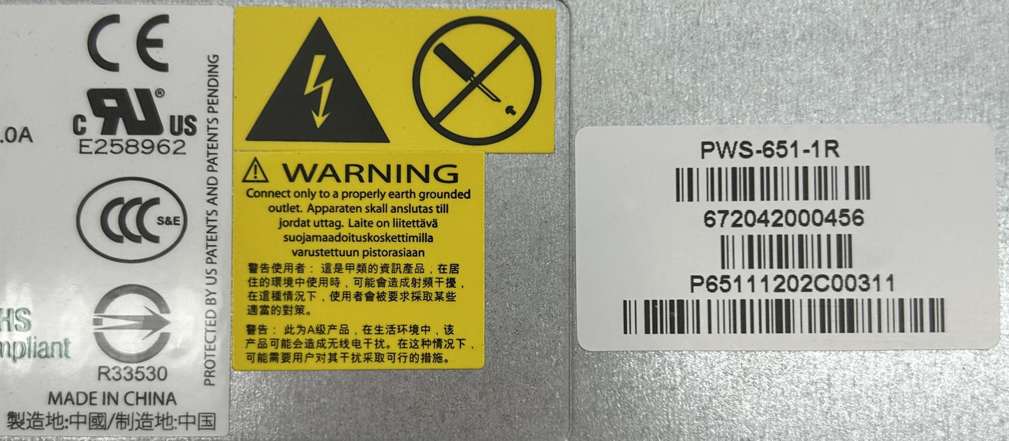 SuperMicro PWS-651-1R 650W POWER SUPPLY, Used