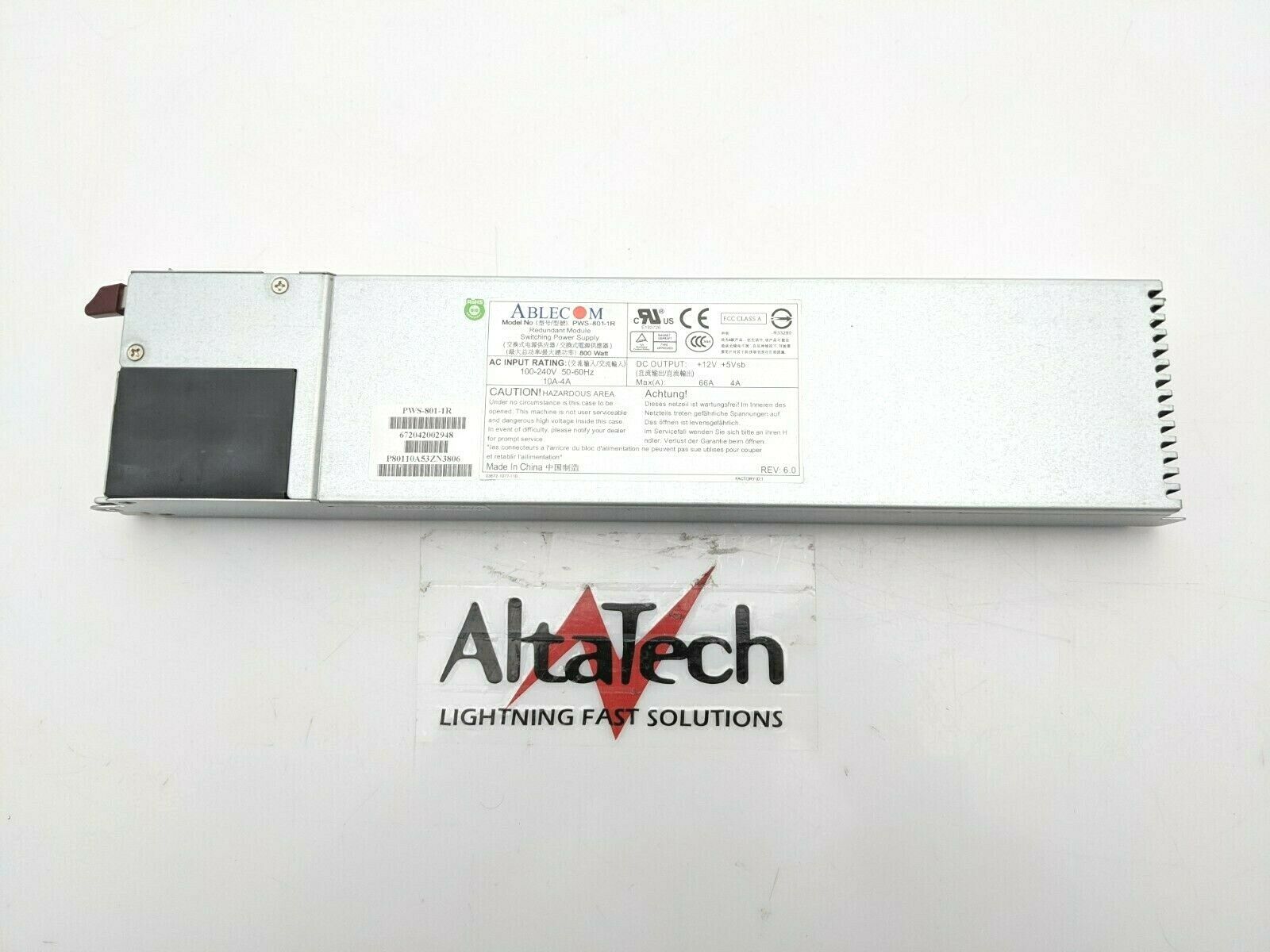 SuperMicro PWS-801-1R 800 W Hot Swap Power Supply, Used