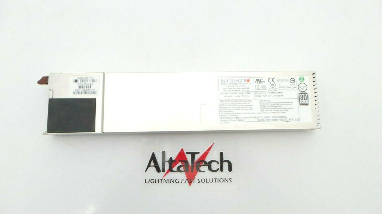 SuperMicro PWS-920P-1R 920W 80 Plus Platinum Redundant Switching Power Supply, Used