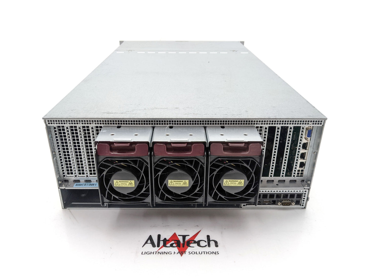 SuperMicro SYS-8048B-TRFT CTO 4U SuperServer w/ Mbd, Risers, Fans, PSUs, Used