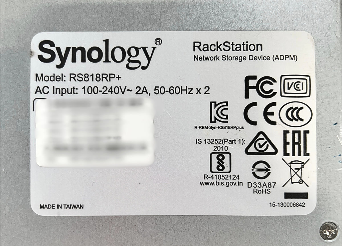 SYNOLOGY RS818RP+ Synology RS818RP+ 1U 4BAY NAS, Used