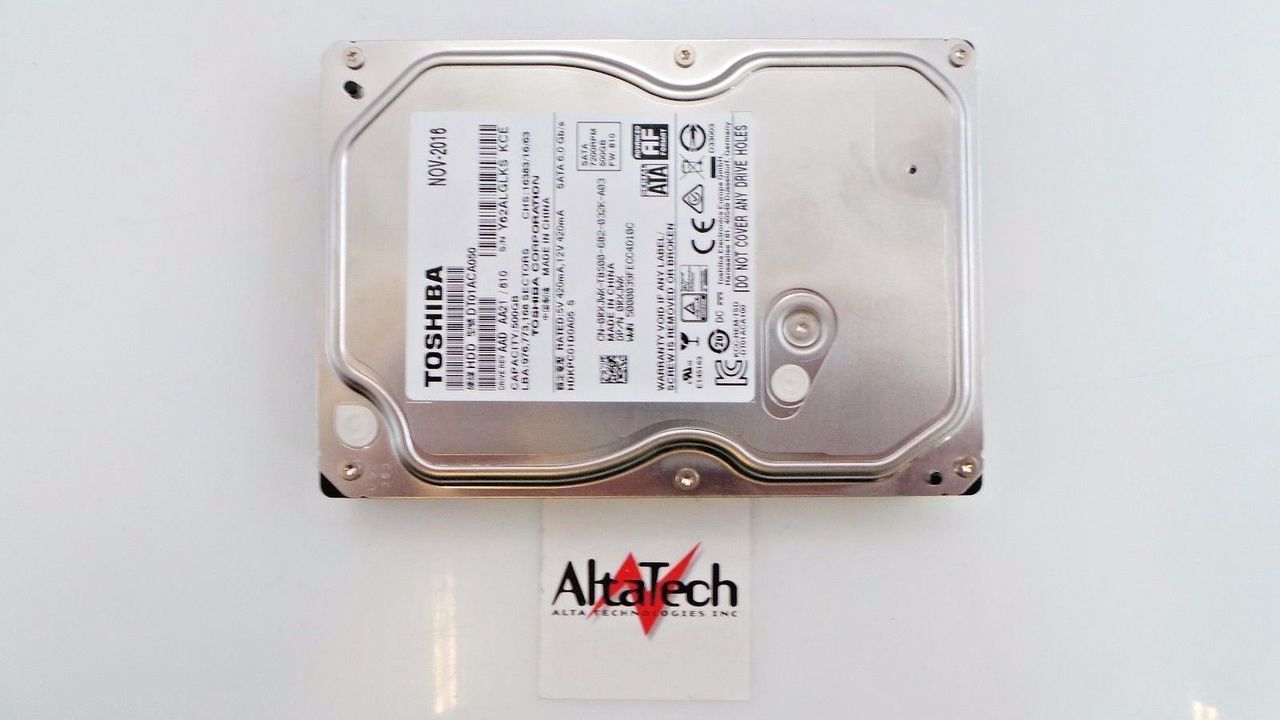 Toshiba DT01ACA050 Dell RXJWX 500GB 7.2K SATA 3.5" 6G HDD Toshiba DT01ACA050 Hard Disc Drive, Used