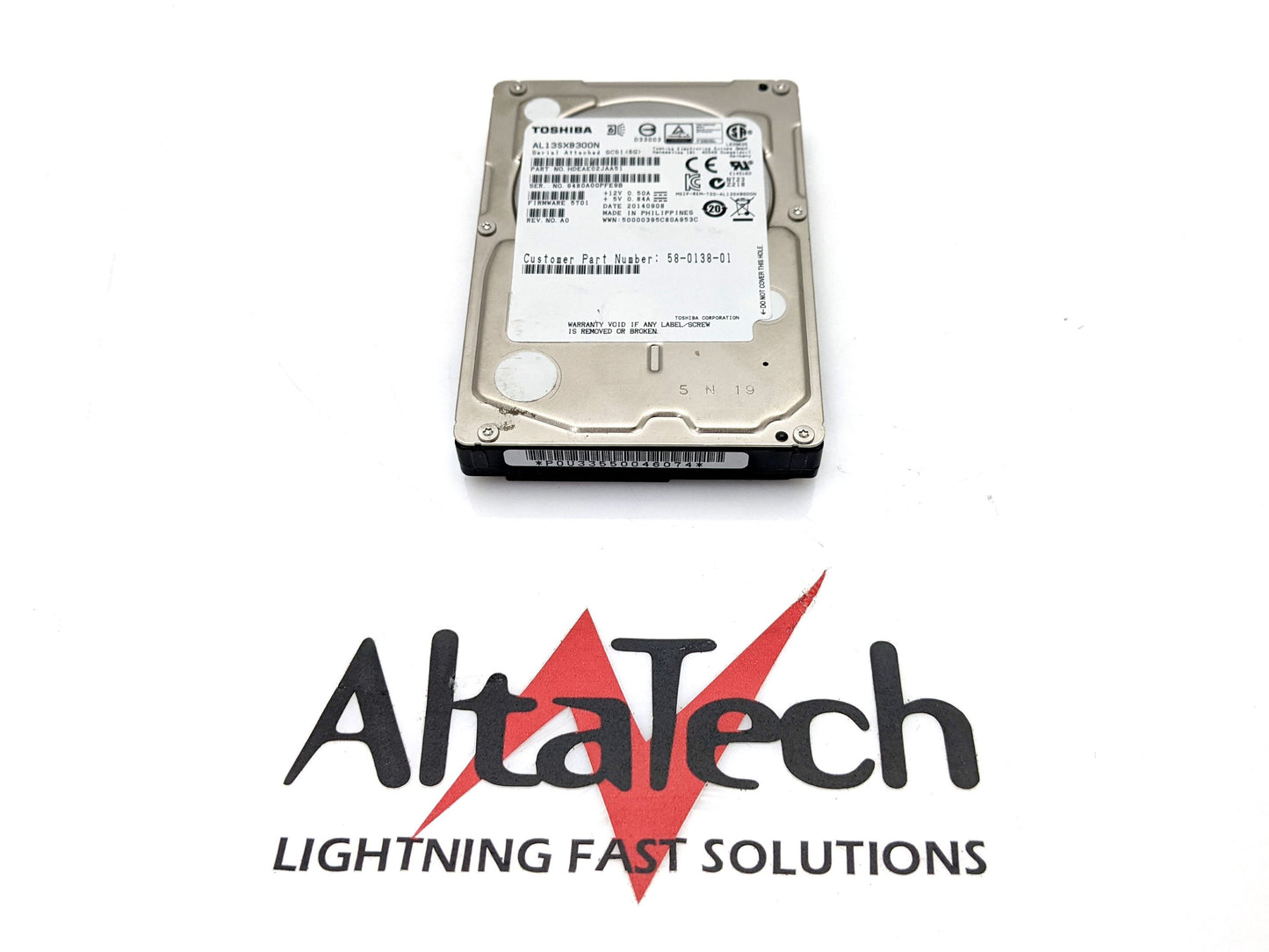 Toshiba HDEAE02DAA51 Toshiba HDEAE02DAA51 300GB 15K SAS 2.5 6G HDD Dell 4GN49 Hard Disk Drive, Used