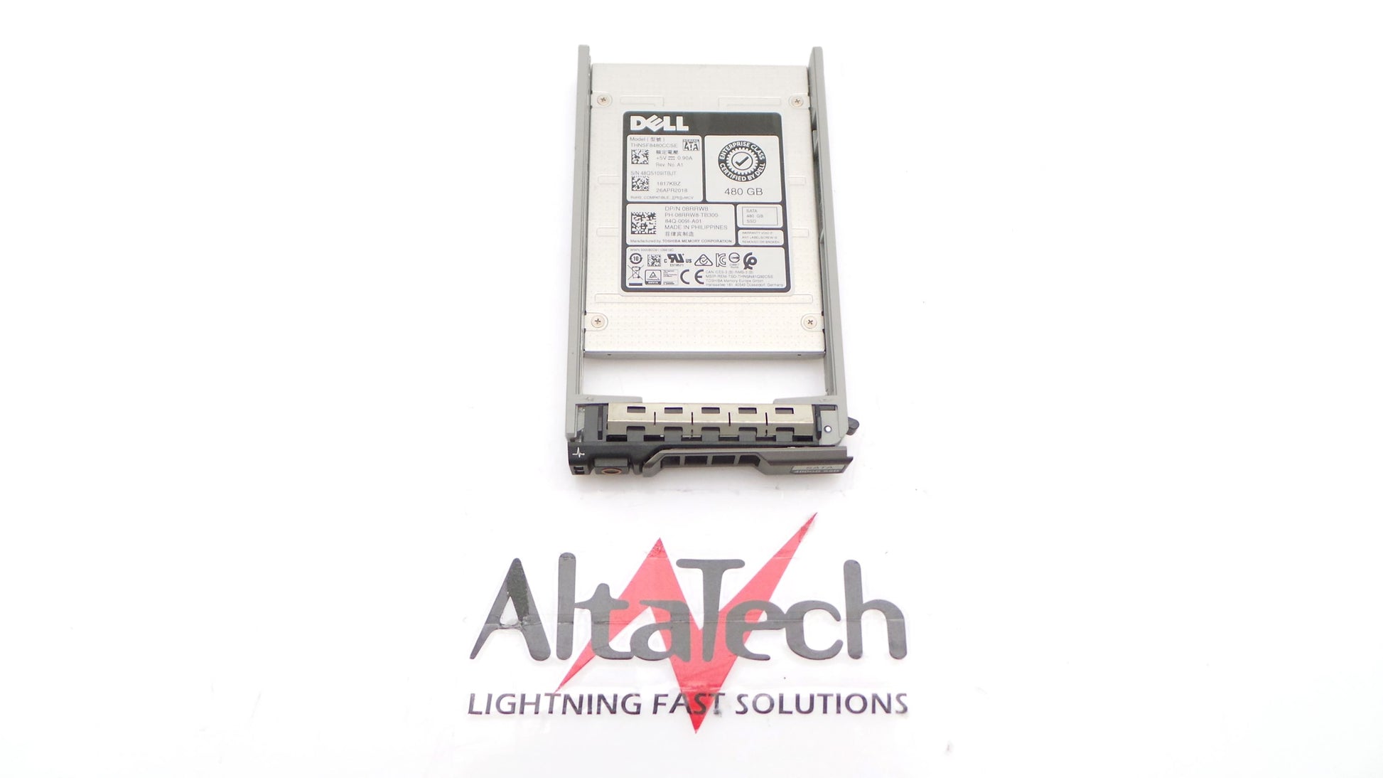 Toshiba THNSF8480CCSE Dell 8RRW8 480GB SSD SATA 2.5" 6G MU Mixed Use THNSF8480CCSE Solid State Drive, Used