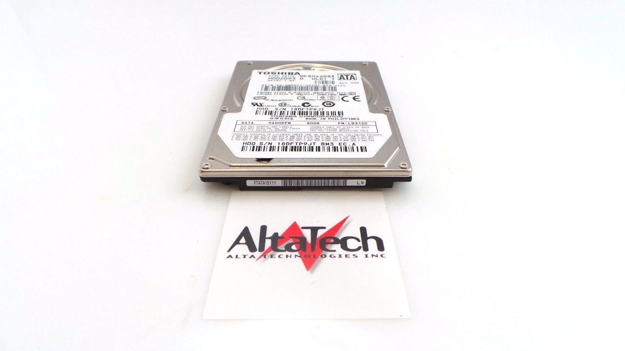 Toshiba WU077 80GB 5.4K SATA 2.5" Hard Drive, Used